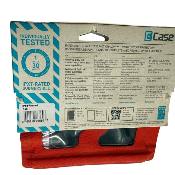 New eCase Ipod / Iphone Waterproof Case Pouch. Watersports, kayaking, paddleboa - Picture 6 of 8